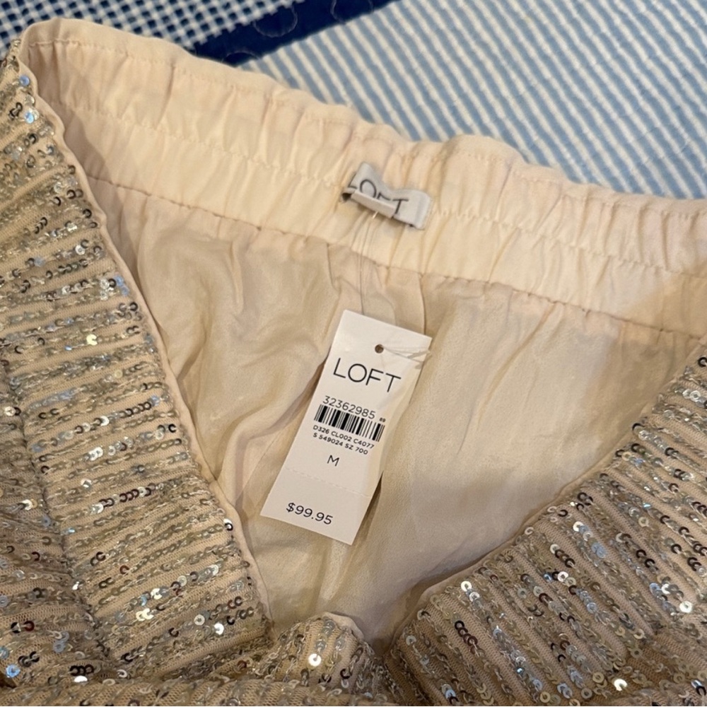 LOFT Gold Sequin Pants